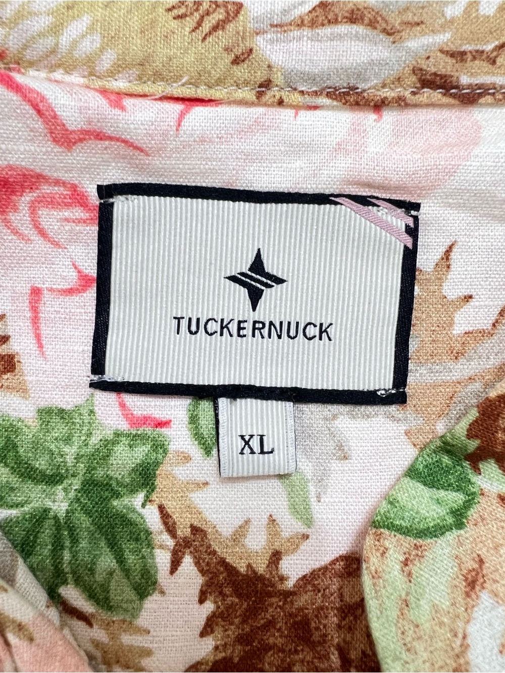 Tuckernuck XL Floral Linen Cotton Shirt Dress Rose Thistle Midi - Picture 6 of 8